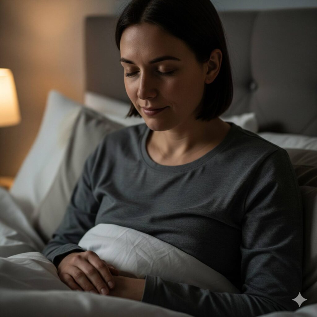  "Técnicas de respiração e relaxamento na cama para melhorar higiene do sono"