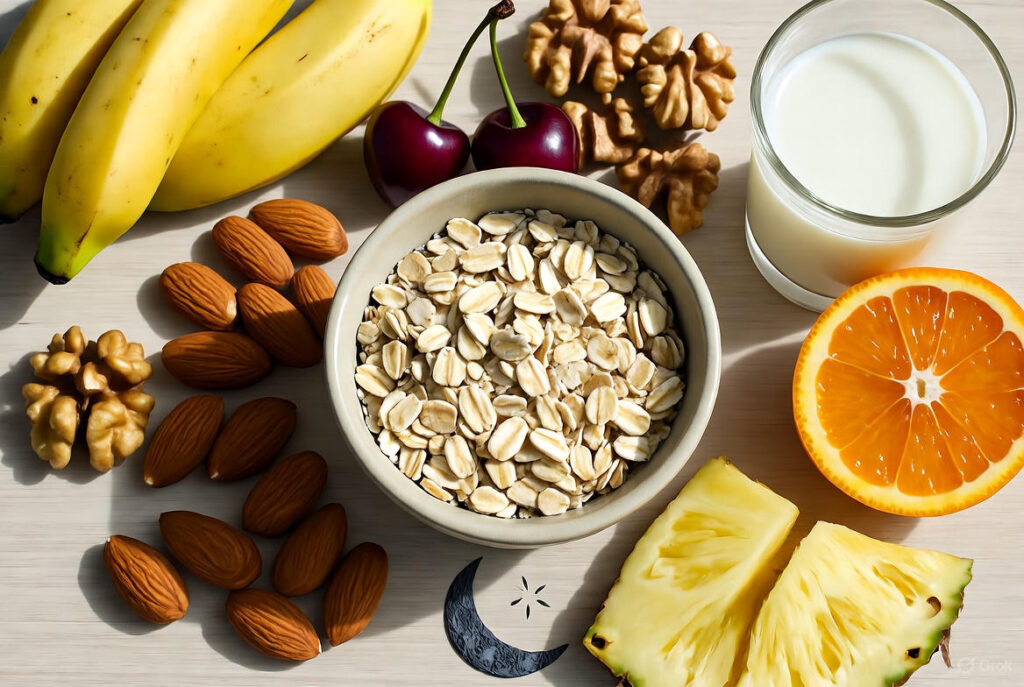 Alimentos naturais ricos em triptofano que auxiliam na produção de melatonina para melhor sono